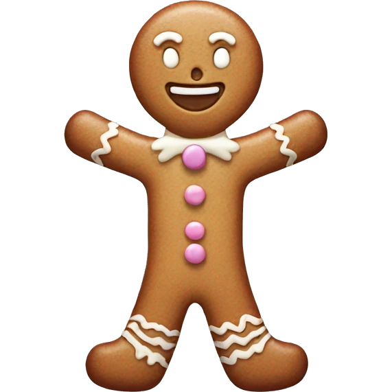 Pastel gingerbread man emoji