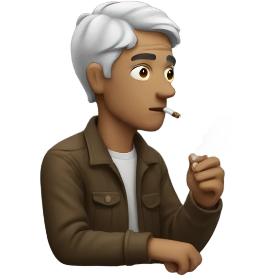 guy smoking emoji