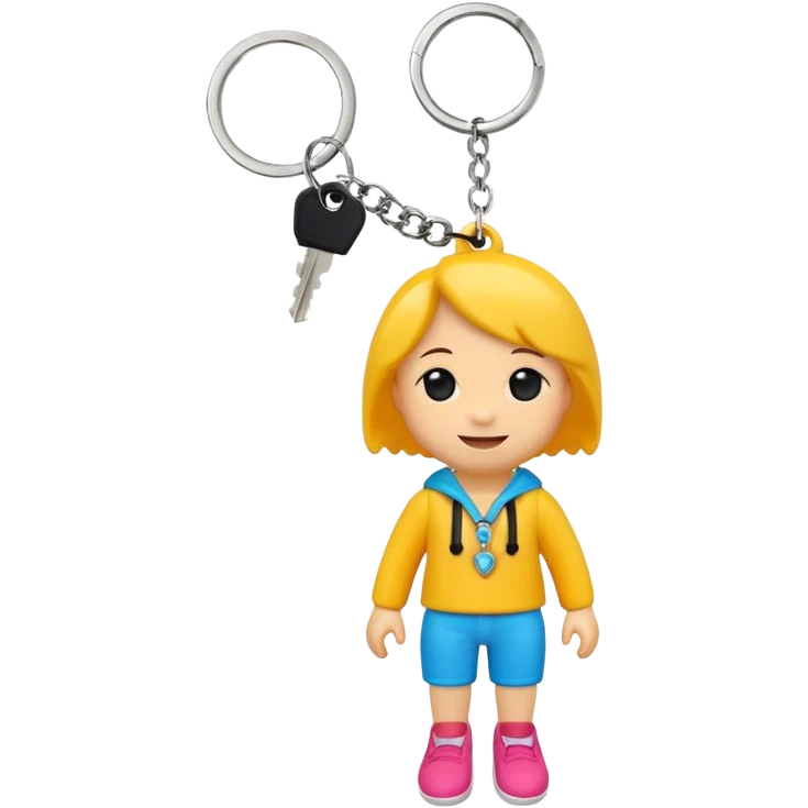 Cartoon key chain – cute character figure dangling. emoji