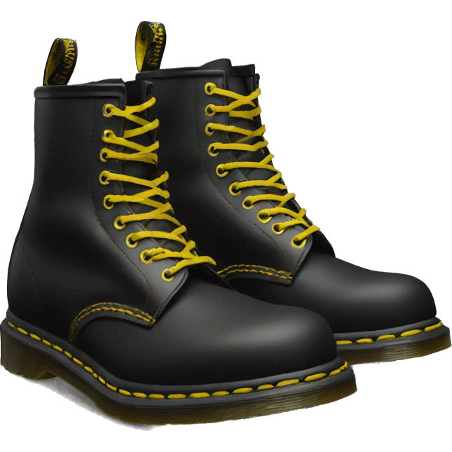 Dr martens with yellow laces emoji