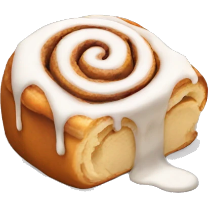 cinnamon roll with icing  emoji
