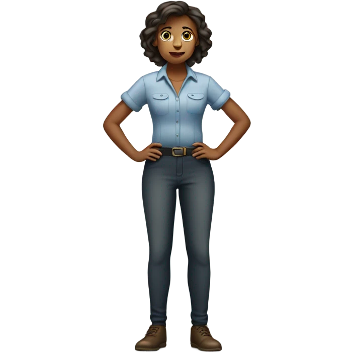 Girl with hands on hips emoji