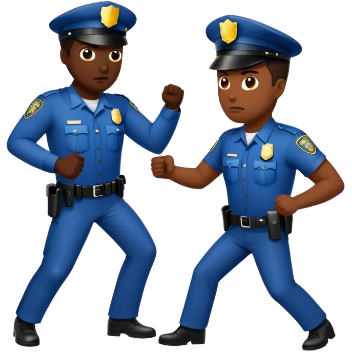 a citizen fighting a police officer emoji