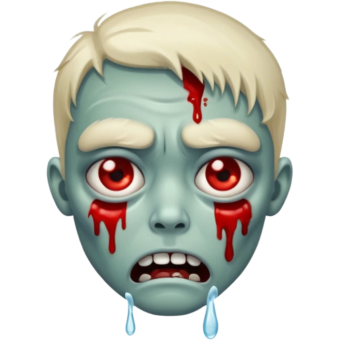 zombie crying with tears  emoji