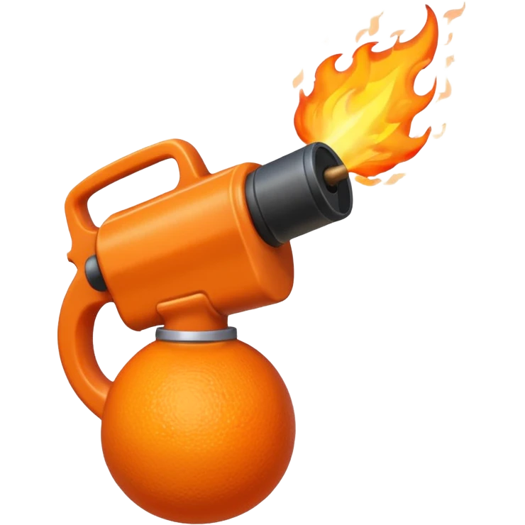 flame thrower shooting big flame emoji