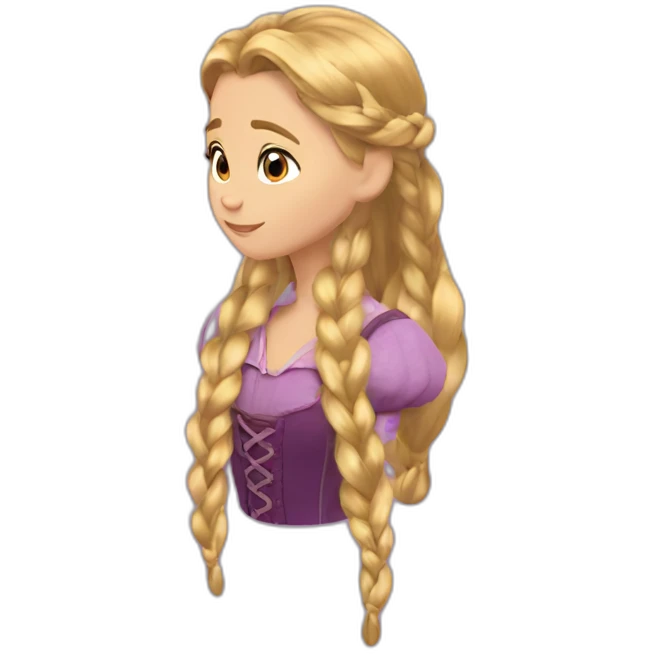 rapunzel one braid emoji