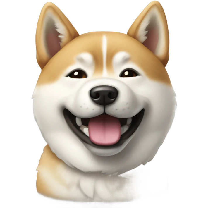 Akita inu smiling  emoji