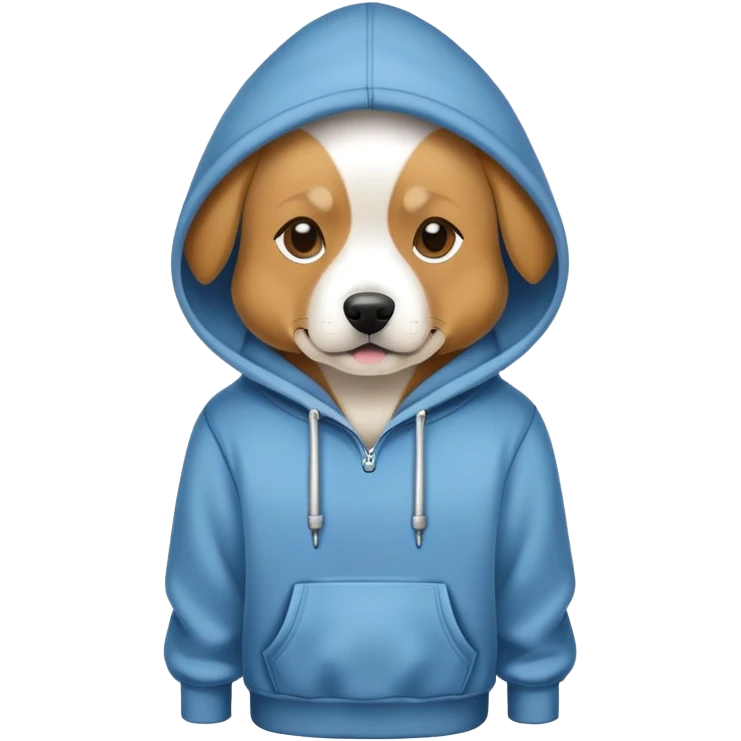 Dog wearing a hoodie emoji