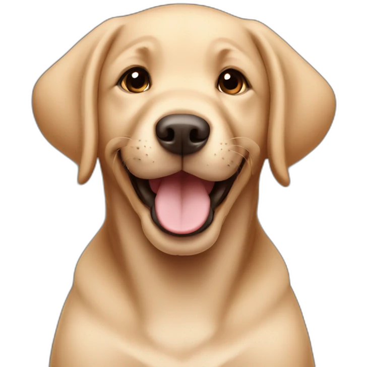Happy sweet brown Labrador puppy emoji