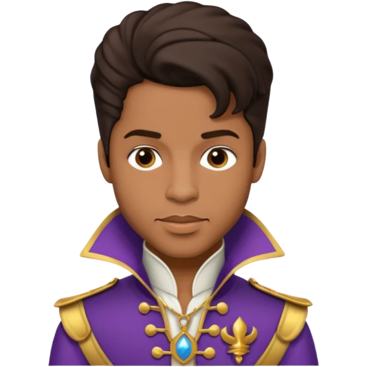 Prince Rogers Nelson with dark brown hair emoji