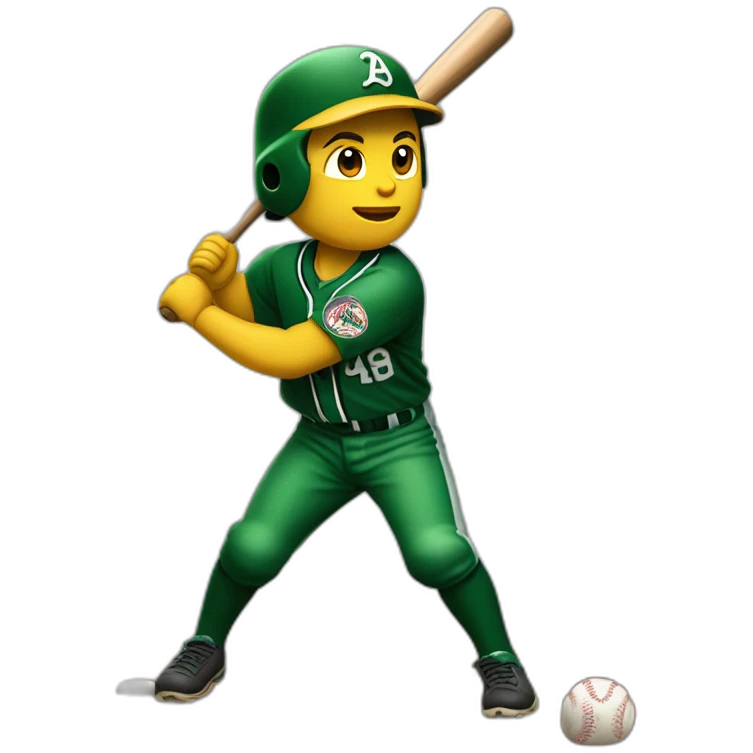 Furia Verde de béisbol infantin emoji