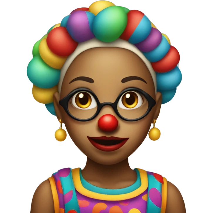 Girl in a clown suit  emoji