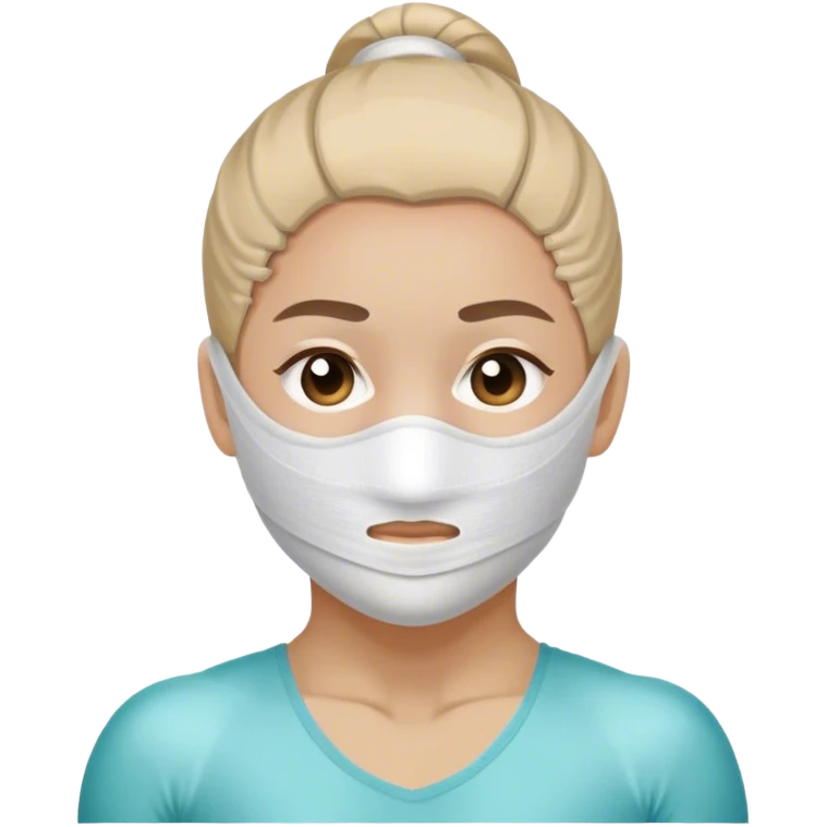Gymnast's face in a bandage emoji