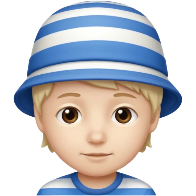 kid with blue and white hat emoji