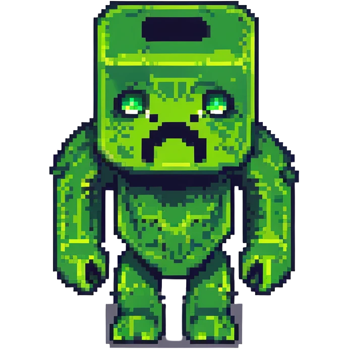 Minecraft creeper monster emoji