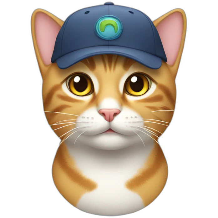 CAT CAT WITH A CAP emoji