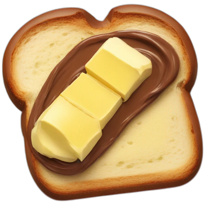 Nutella Brot mit butter emoji