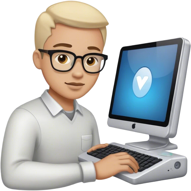 men have a pc working on it emoji