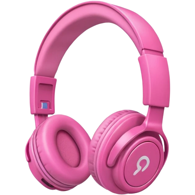 Pink headphones emoji