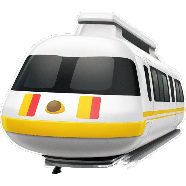 Disney world iconic vintage monorail white with yellow line emoji