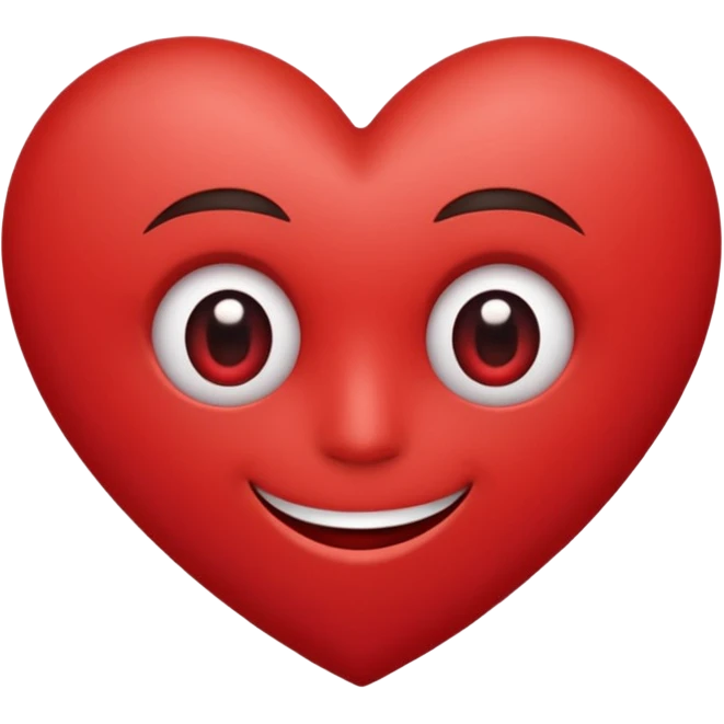 corazon de caricatura, amable, alegre, romantico, que tenga bracitos, ojos y sonrisa, que sea imperfecto emoji