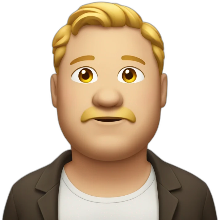 A very fat man emoji