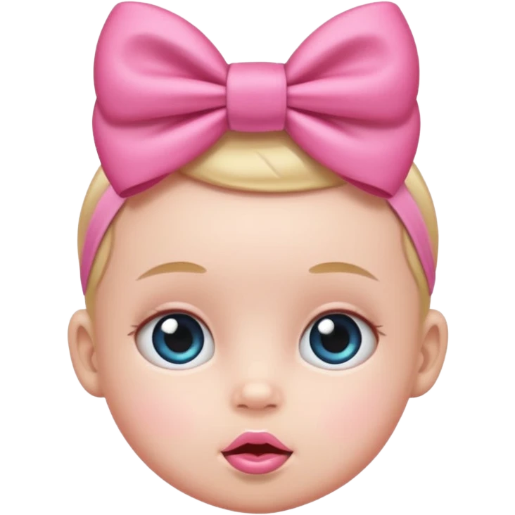 Baby with pink bow emoji