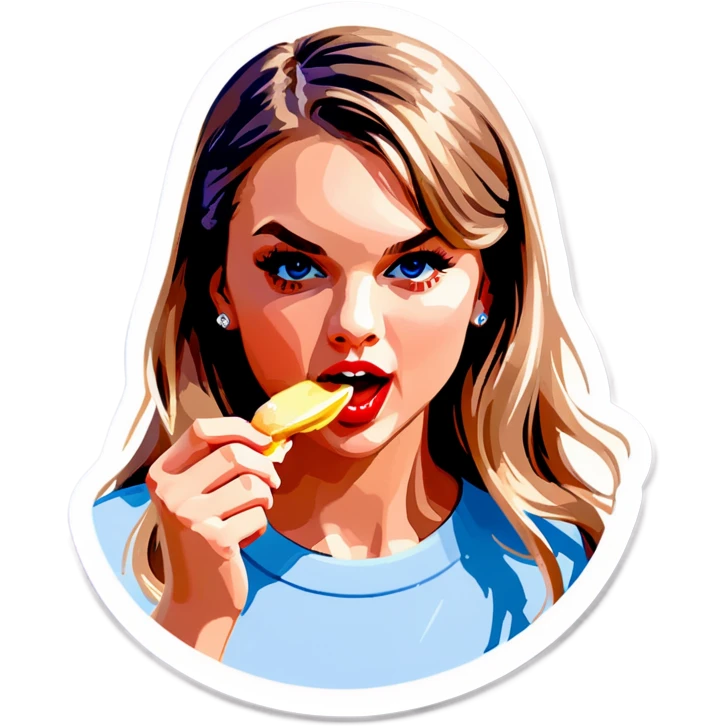 Taylor Swift eating Olivia Rodrigo emoji