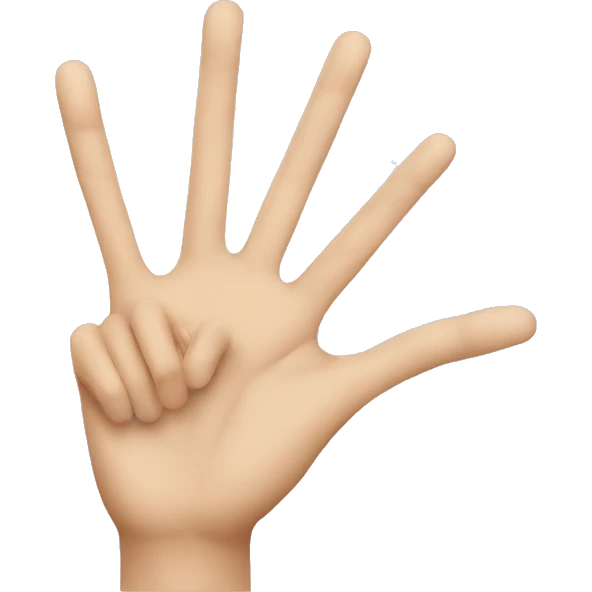 numbers with hand emoji