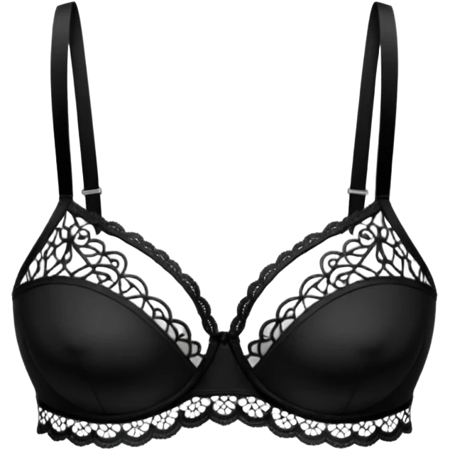 Black lace bra emoji