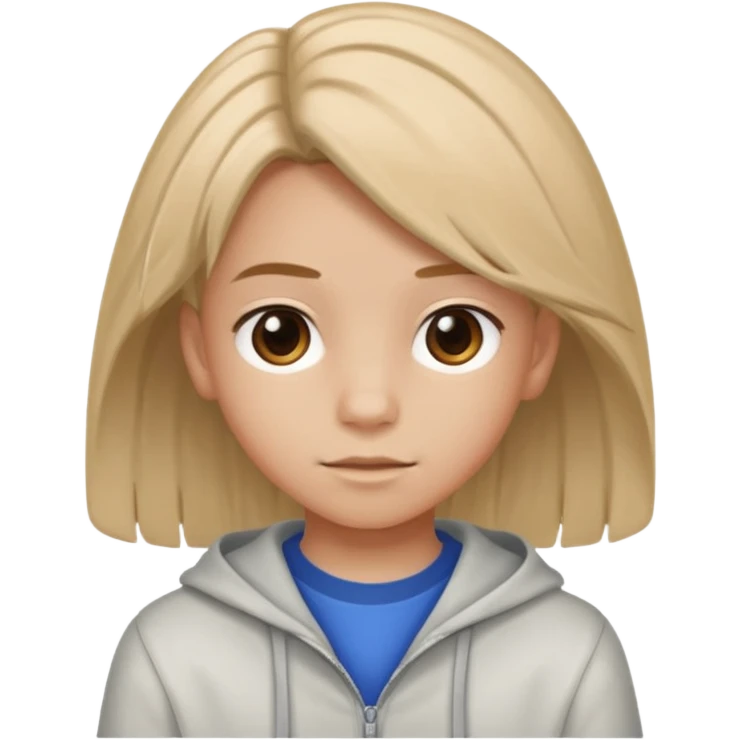 Un niño de 13 años con pelo de Alucin y ropa de alucin emoji