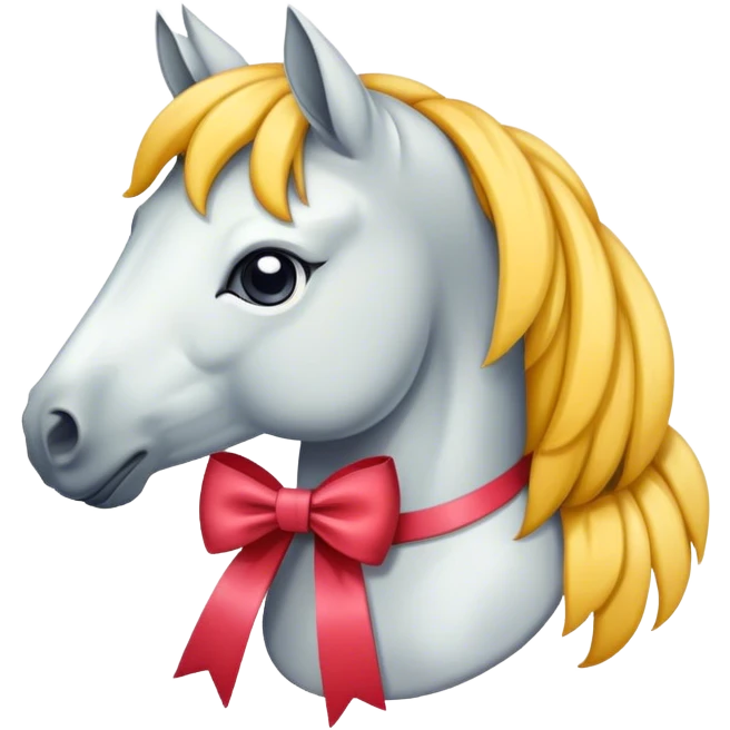 Horse with bow emoji