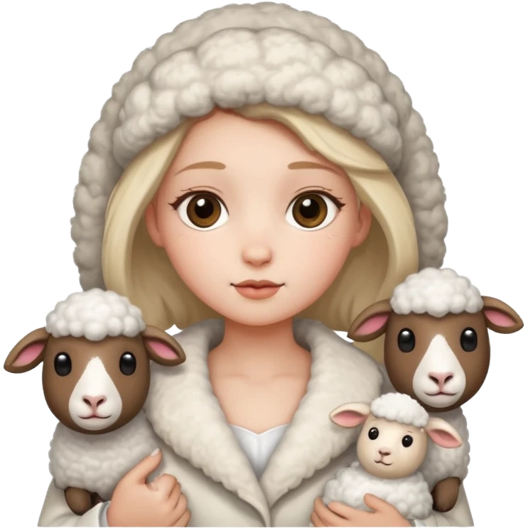 girl sheep emoji
