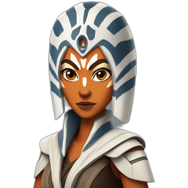 Ahsoka Tano (Portrait, front facing, Apple iOS 17 style) emoji