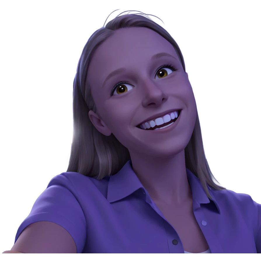 smiling girl in collared shirt emoji