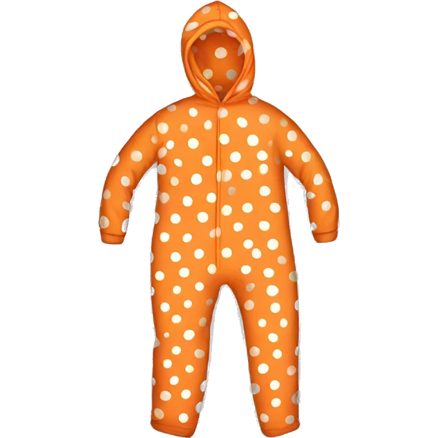 orange pajamas with polka dots emoji