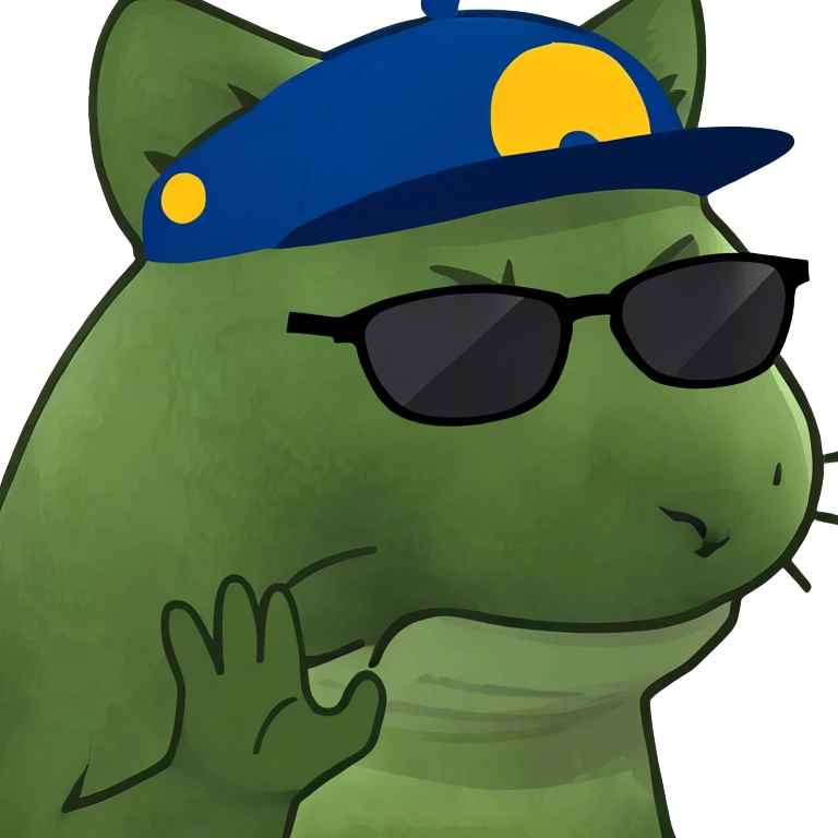 Cat with sunglasses emoji