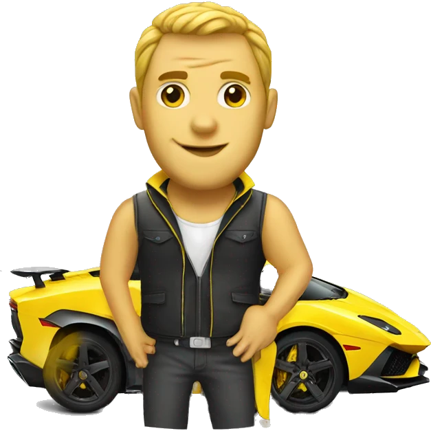 a yellow lamborghini emoji