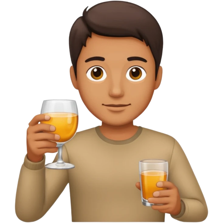 Man with glass emoji