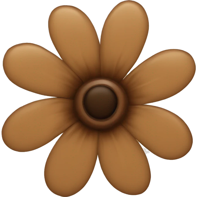 Brown flower emoji