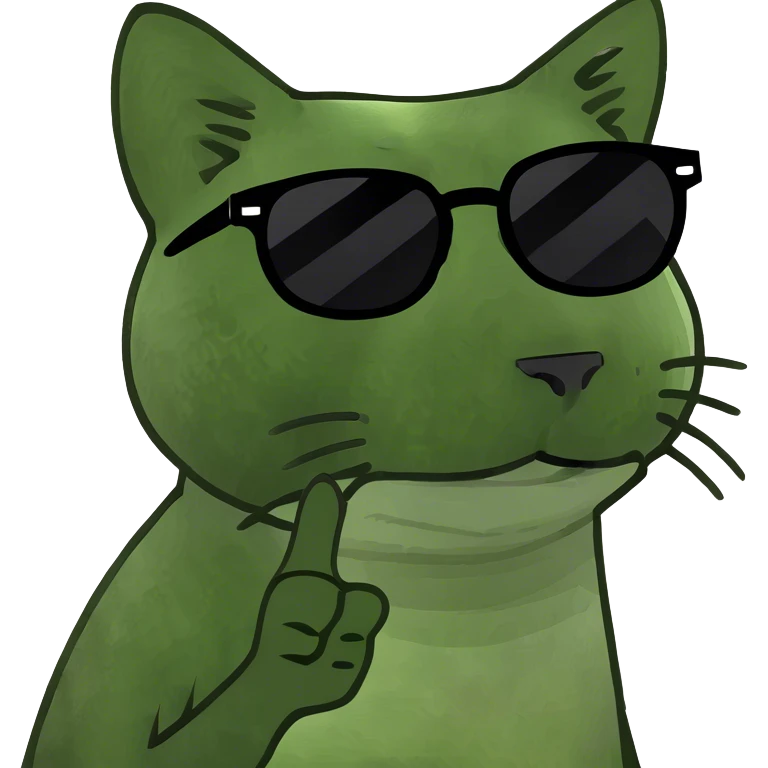 Cat with sunglasses emoji