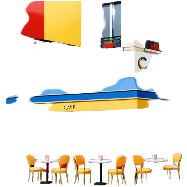  mondrian style paris spam cafe emoji