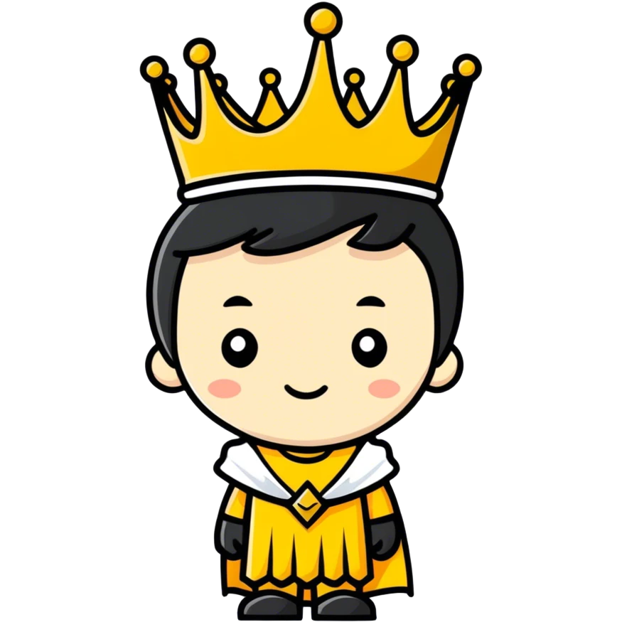 Wearing a crown emoji