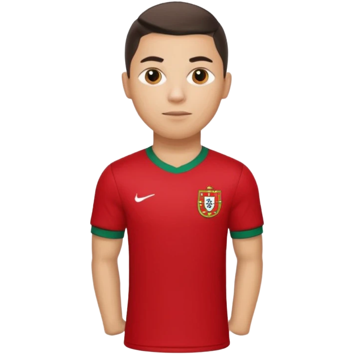 red Portugal Ronaldo shirt emoji