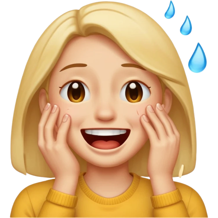 Laugh and cry at the same time emoji