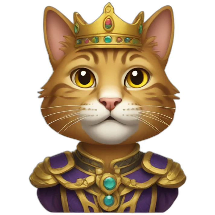 Cat king emoji