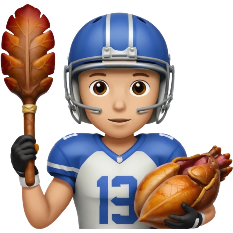 Thanksgiving and football emoji