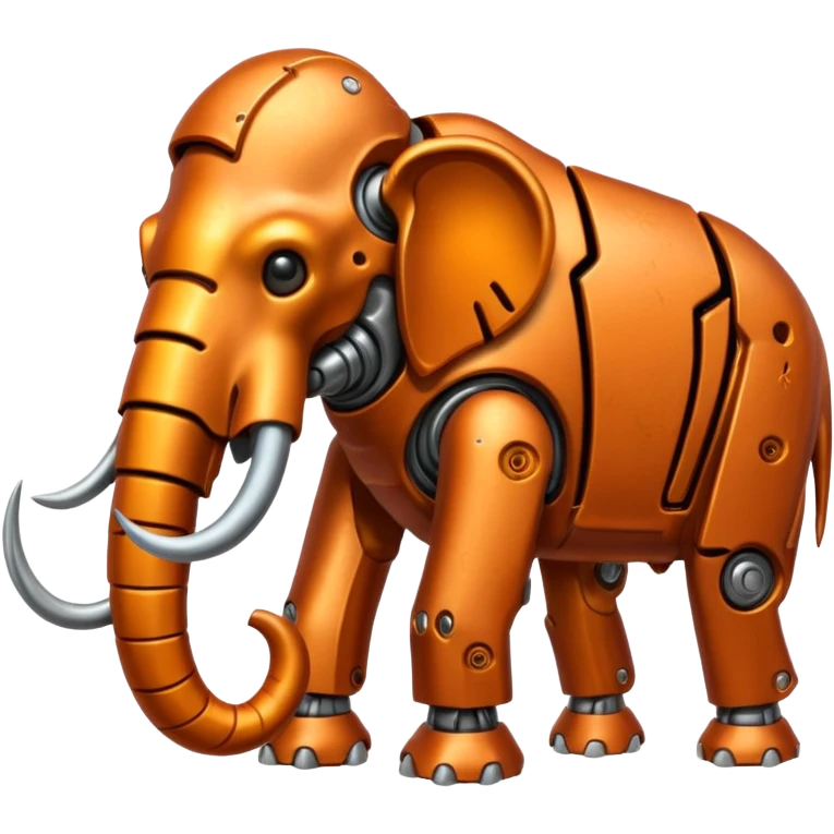 Little completely orange mammouth cyborg emoji