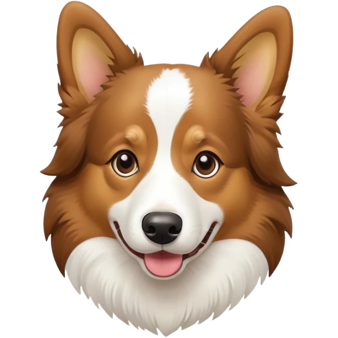 Border collie x corgi brown emoji
