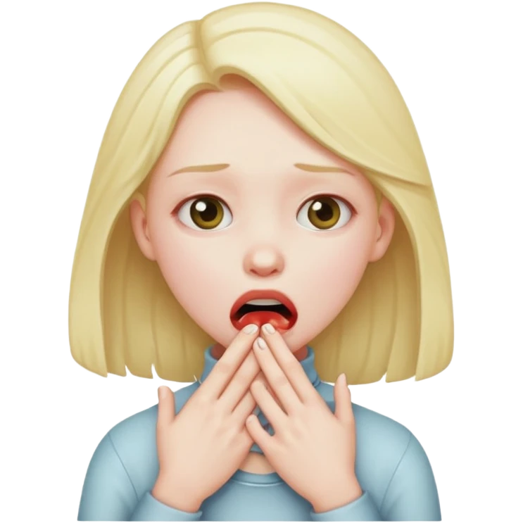 girl choking herself emoji
